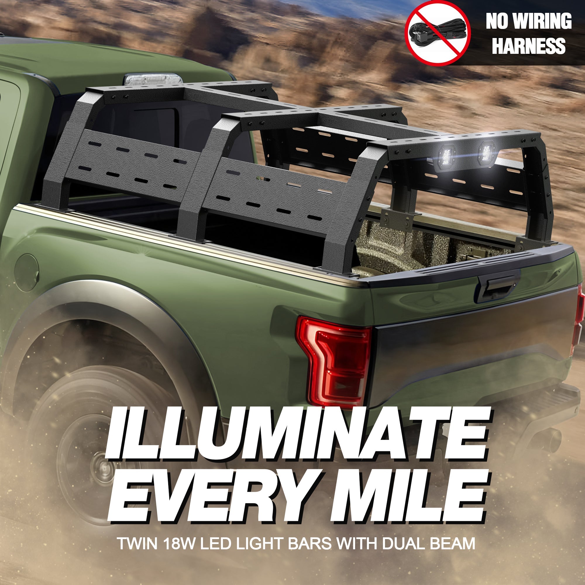 Tacoma Overland Bed Rack 17.3