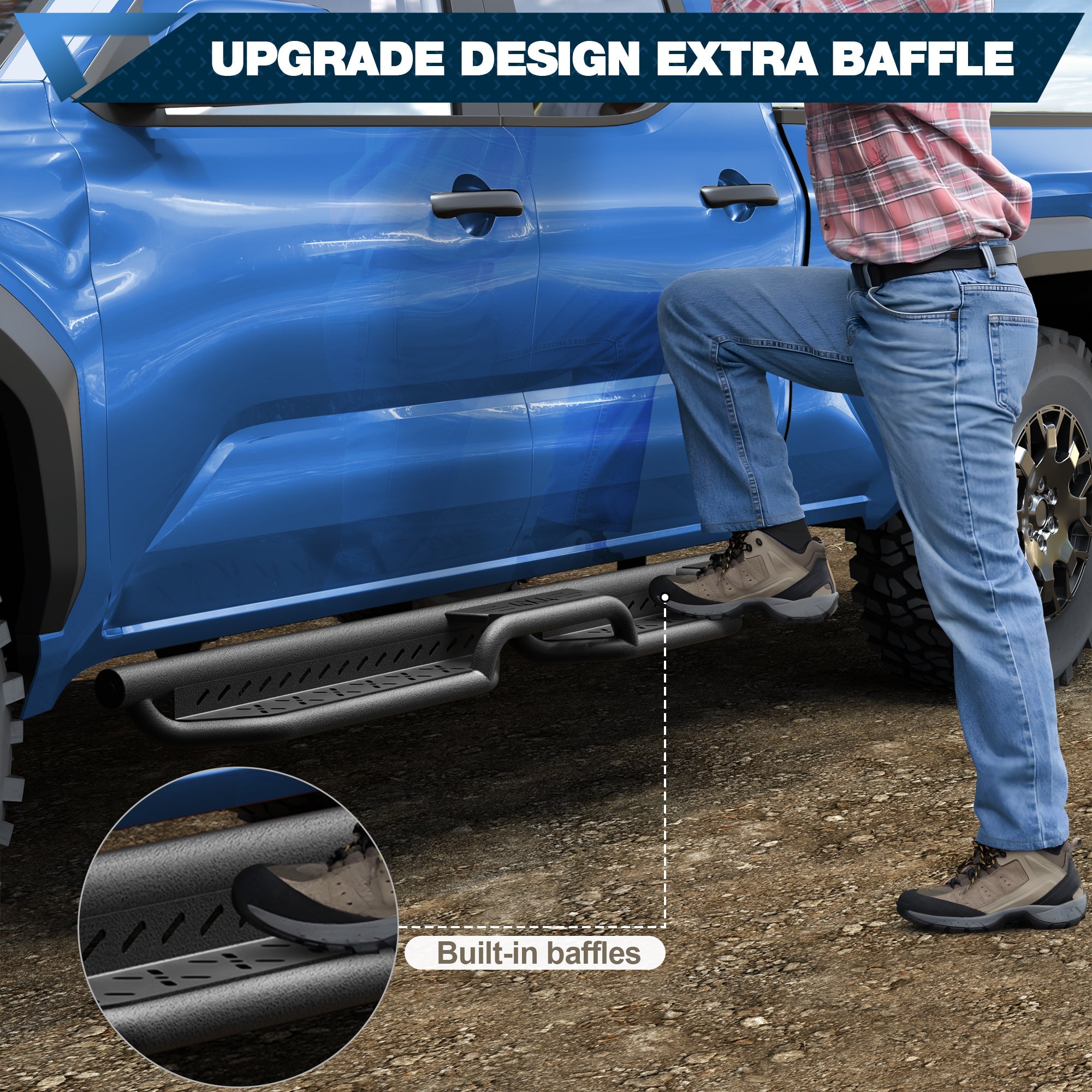 Tacoma Running Boards Side Steps for 2024 - 2026 Toyota Tacoma Double Cab (4 Full - Size Doors) - nadiaauto