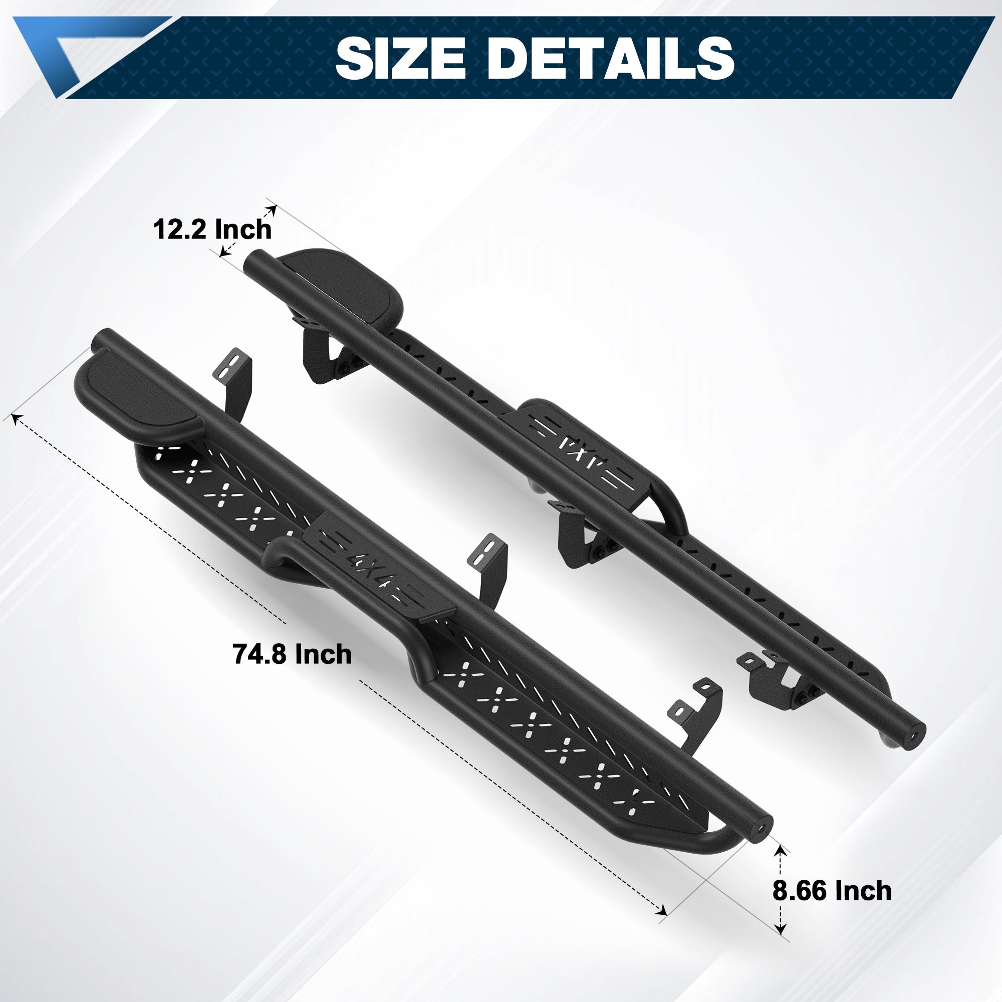 Tacoma Running Boards Side Steps for 2024 - 2026 Toyota Tacoma Double Cab (4 Full - Size Doors) - nadiaauto