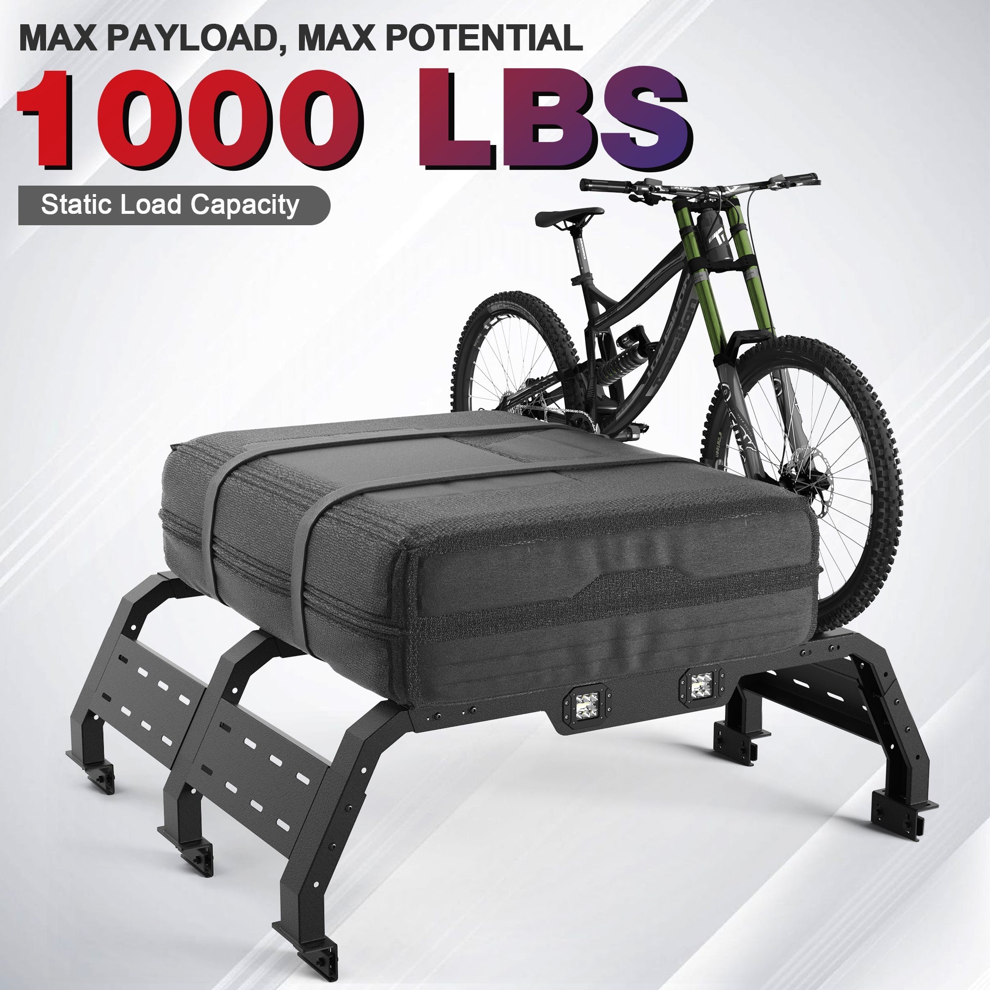 Truck Bed Rack for Full Size Pickup Trucks Without Bed Rails - nadiaauto