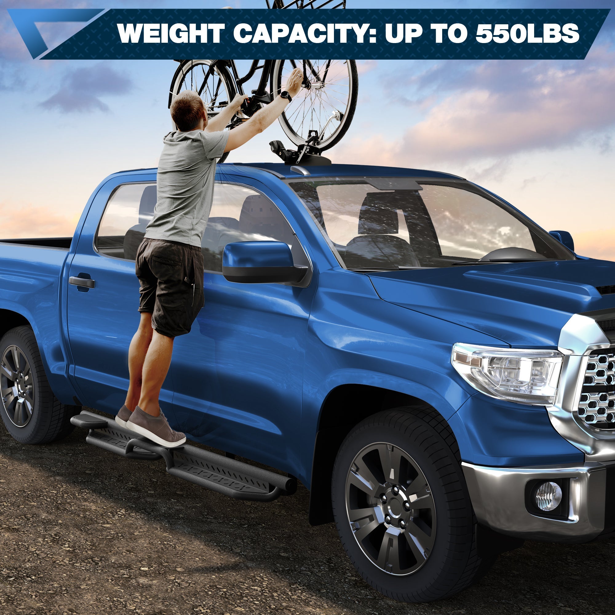 Tundra Running Boards Side Steps Fits for 2007 - 2021 Toyota Tundra CrewMax 4 - Door - nadiaauto